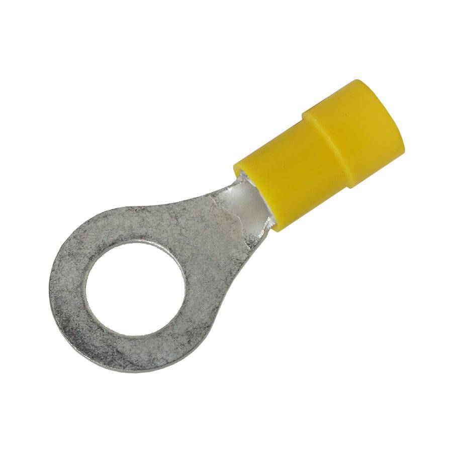 RVY5-8 - 12 a 10 AWG Molded PVC Con aislamiento de vinilo Terminales de anillo, Easy Entry, 5/16" Orificio, 50 piezas