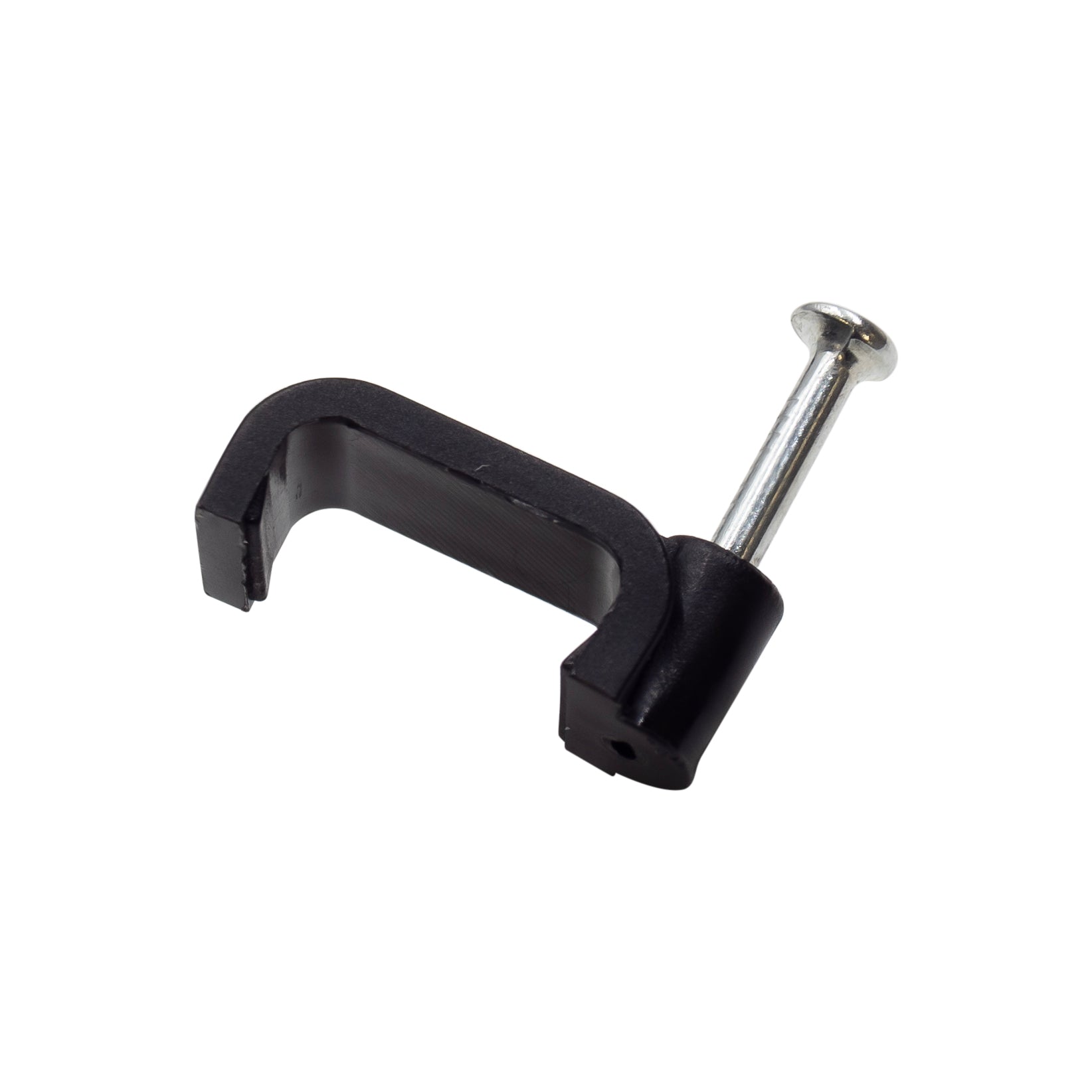 FNC14B - Nail In Cable Clips, Cable Nails Tacks, Flat, 14mm, 0.55", Black, 100 Pieces