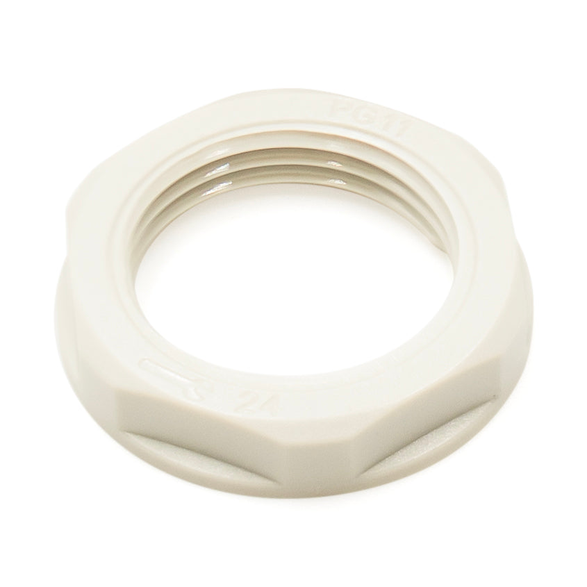 PG11 Thread Nylon Lock Nut for PG Cable Glands, Beige, UL Approved, 1 Piece - PG11BG-LN