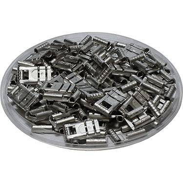 FLDNB1-187(5) - 22 to 16 AWG Non Insulated Flag Quick Disconnects, 100 Pieces