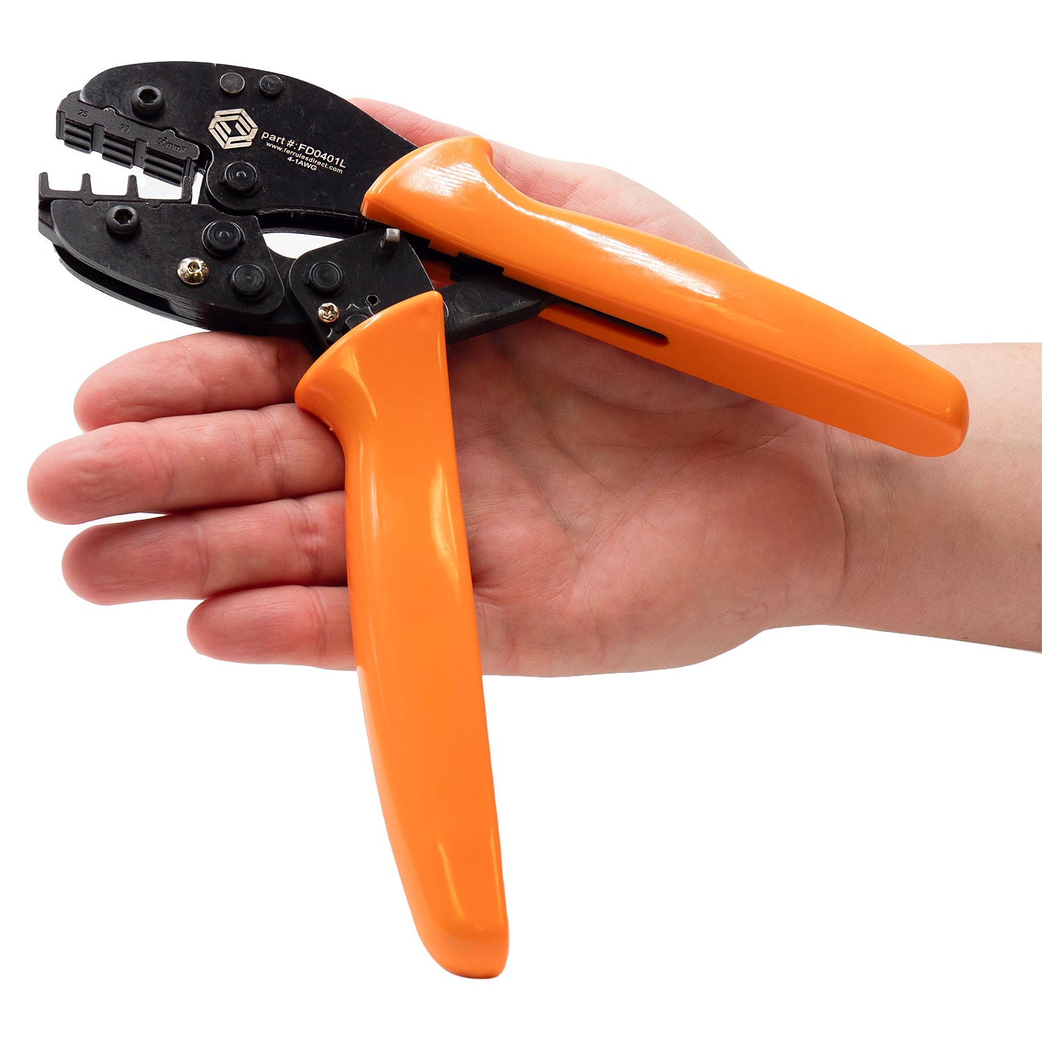 FD0401L - 4 to 1 AWG Wire Ferrules Crimping Tool, Heavy Duty, XL Length - 1 Piece