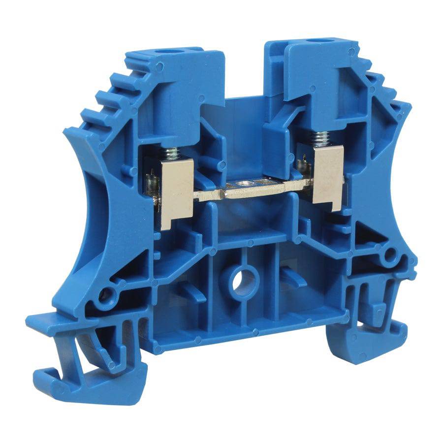 UKJ-W4(BU) - 22 a 10 AWG Screw Clamp, Feed-Thru, Terminal Block, 800v, UL Approved, Azul
