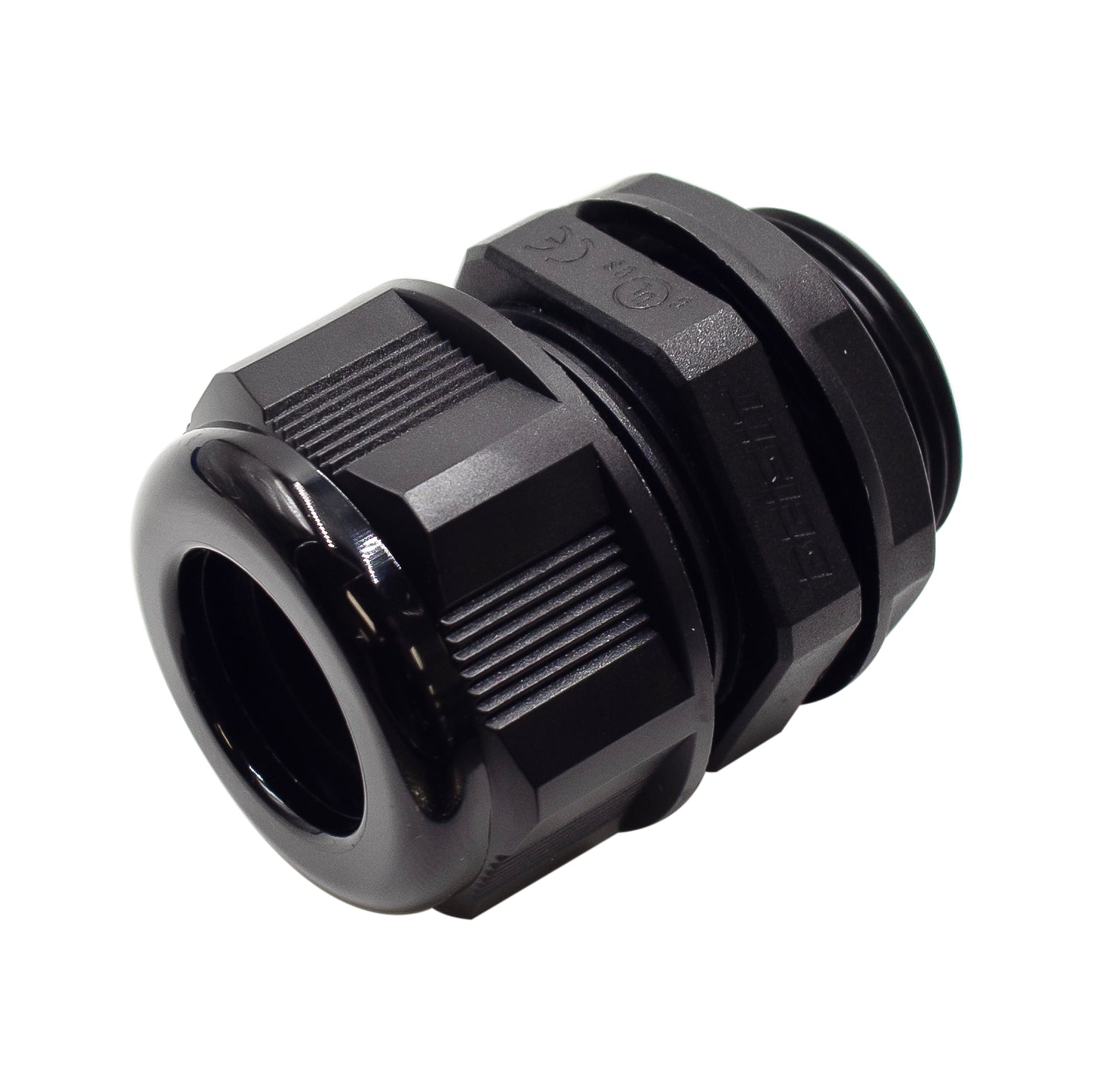 M2516XLB - M25 x 1.5mm Metric Thread Nylon Cable Gland, Black, Range: 3/8" to 5/8", XL Length, UL Listed, IP68, IP69K - 1 Piece