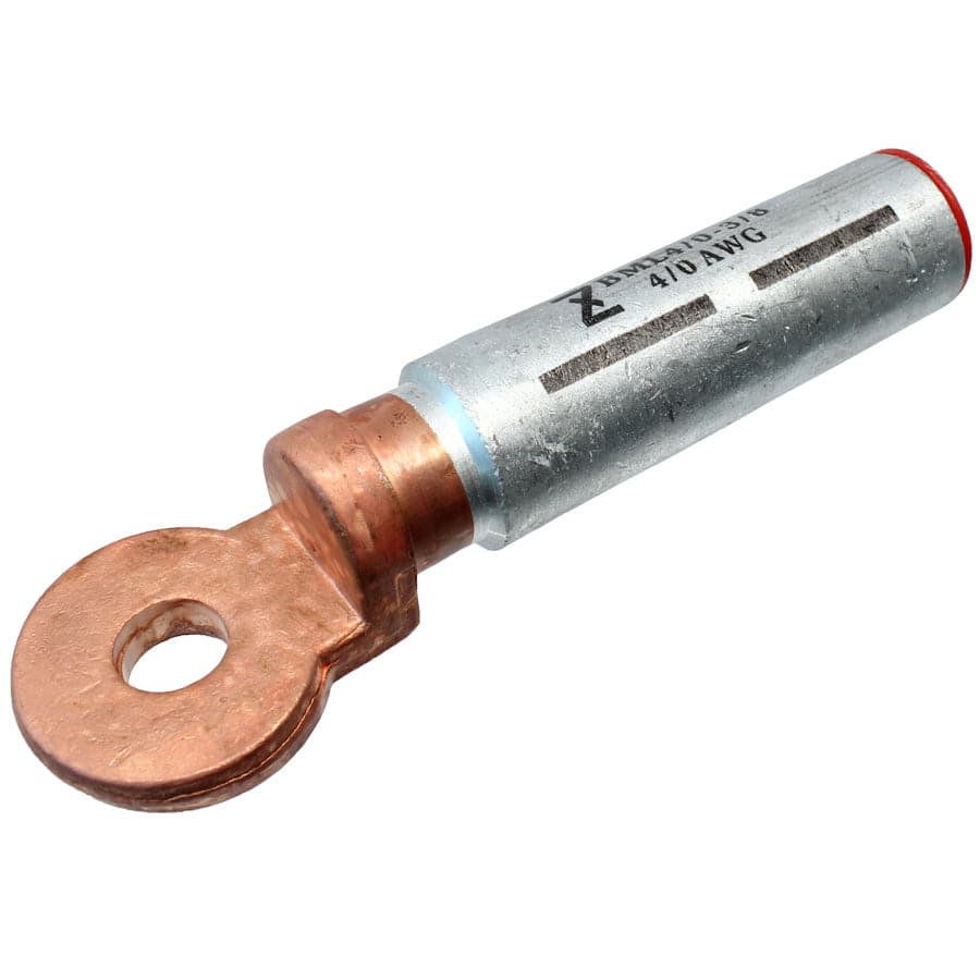 BML120-10 - 4/0 AWG Bi-metal Compression Lugs, 3/8" Orificio, 1 pieza