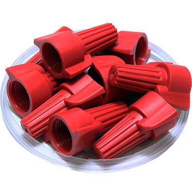 FD13DWN - Double Wing Twist-On Wire Cap Connectors, 18-8 AWG, Red, 100 Pieces