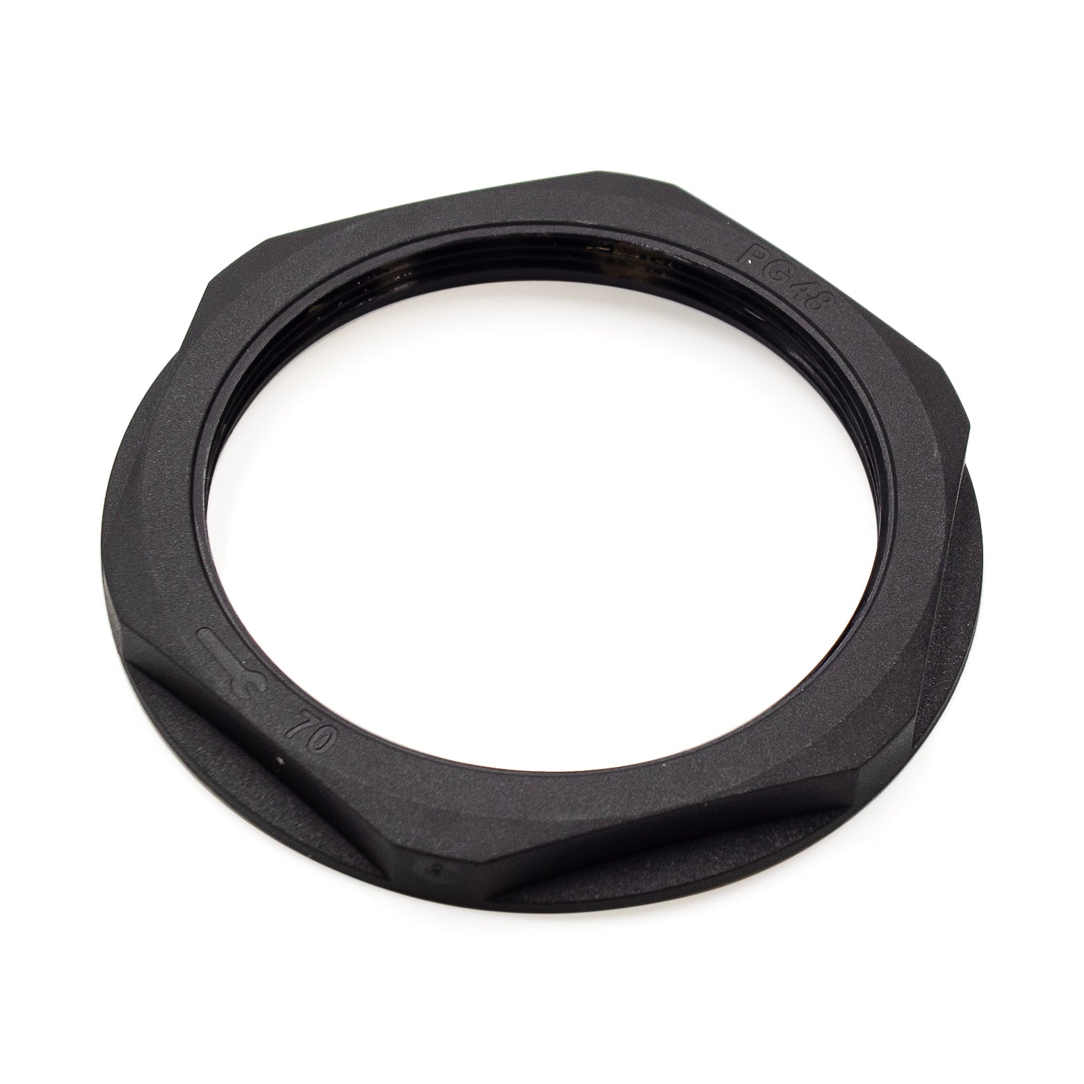 PG48 Rosca De nailon Lock Nut para PG Prensaestopas, Negro, UL Approved, 1 pieza - PG48B-LN
