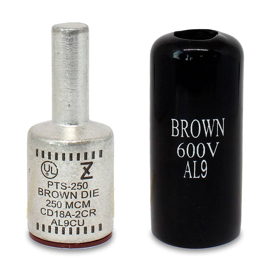 ZPTS250 - 250 MCM Aluminum Compression Pin Adapter, Brown, 1 Piece