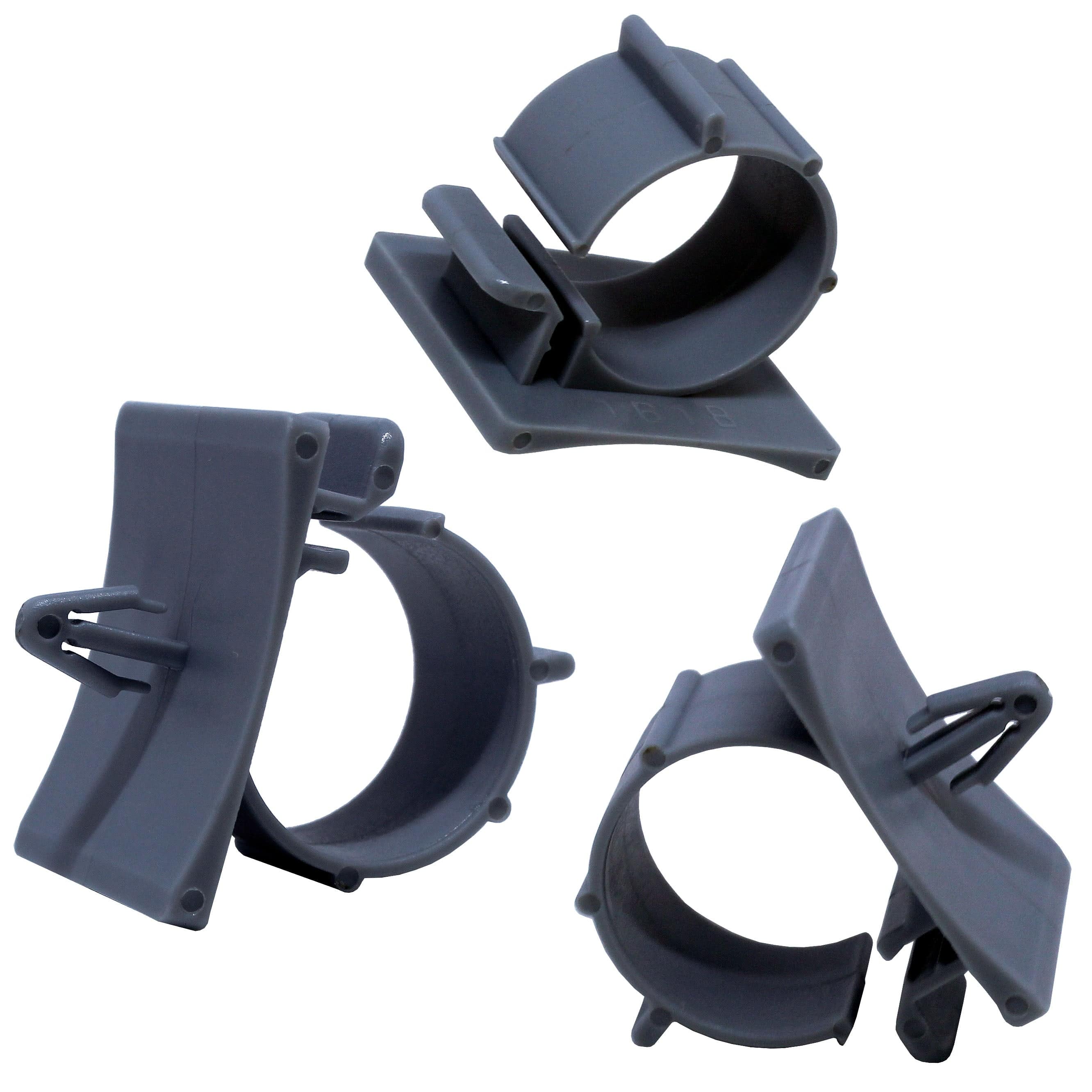 PTS-1214 - De nailon Ajustable Push Soporte Cable Abrazaderas, Gris, Rango: 1/2" a 9/16", 100 piezas