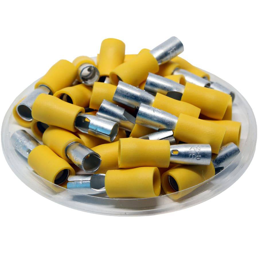 FRSV5-195 - 12 to 10 AWG Vinyl PVC Insulated Bullet Connectors, Female, 100 Pieces