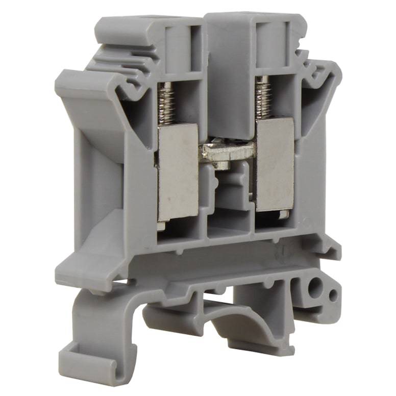 UKJ-10 - 22 to 6 AWG Screw Clamp, Feed-Thru, Terminal Block, 800v, UL Approved, Gray