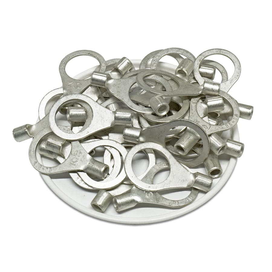 RNB5-13 - 12 to 10 AWG Non Insulated Ring Terminals, 1/2" Stud, UL Recognized, 50 Pieces