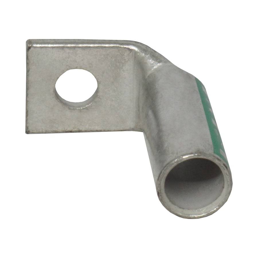 LBF114 - 90 Degree Long Barrel Compression Lug - 1AWG - 1/4" Stud, 1 Piece