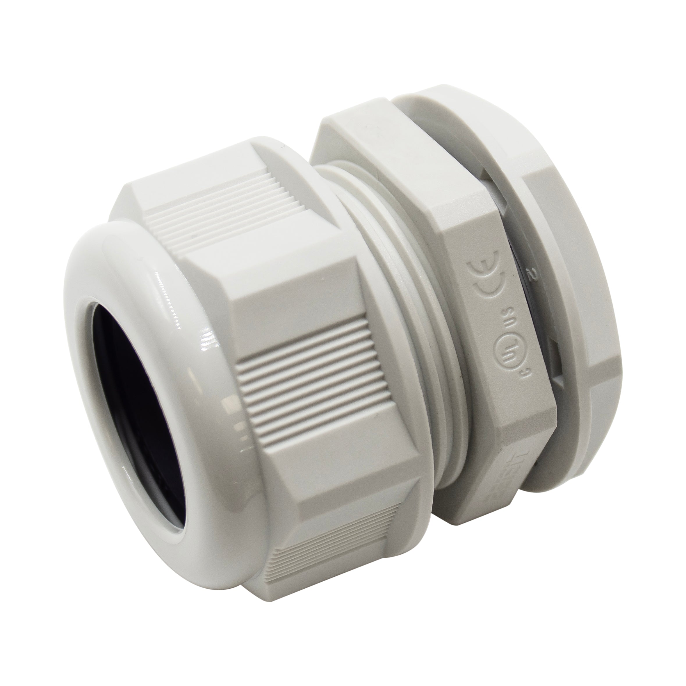 M3220GY - M32 x 1.5mm Metric Thread Nylon Cable Gland, Gray, Range: 1/2" to 13/16", UL Listed, IP68, IP69K - 1 Piece