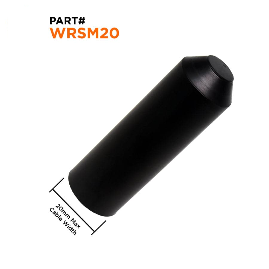 WRSM20 - 3/4" Termorretráctiles End Cap, 3:1 Relación de contracción, Adhesive Lined, UV Resistant, 1 pieza