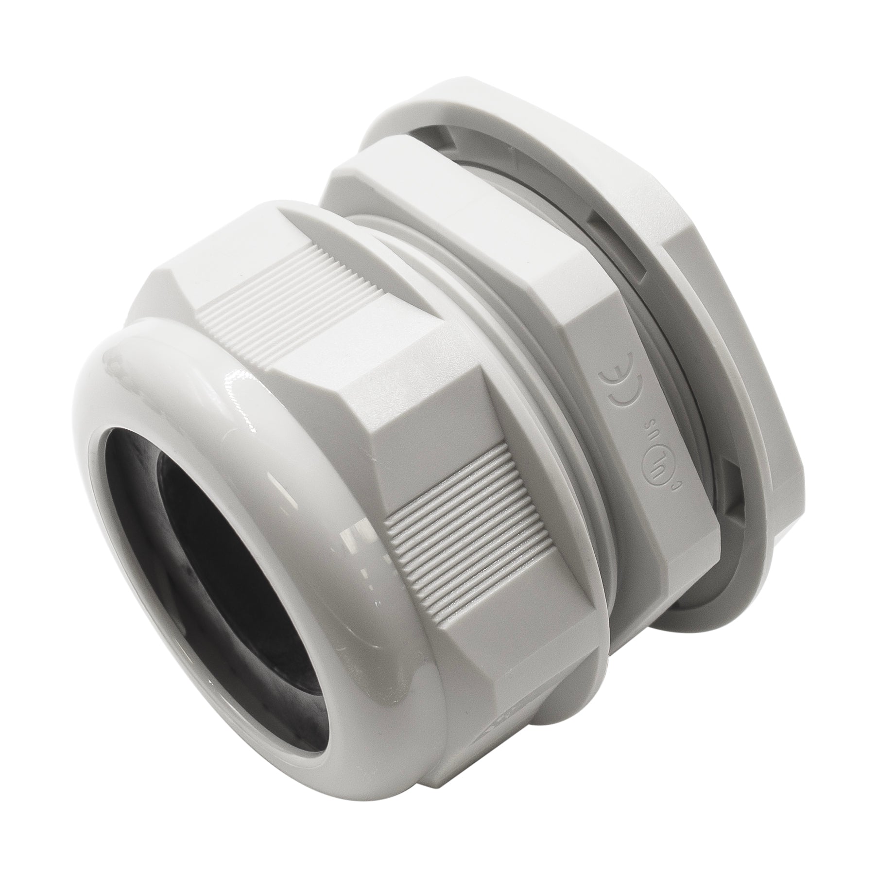 P4835GY - PG48 Thread Nylon Cable Gland, Gray, Range: 1-1/8" to 1-3/8", UL Listed, IP68, IP69K - 1 Piece