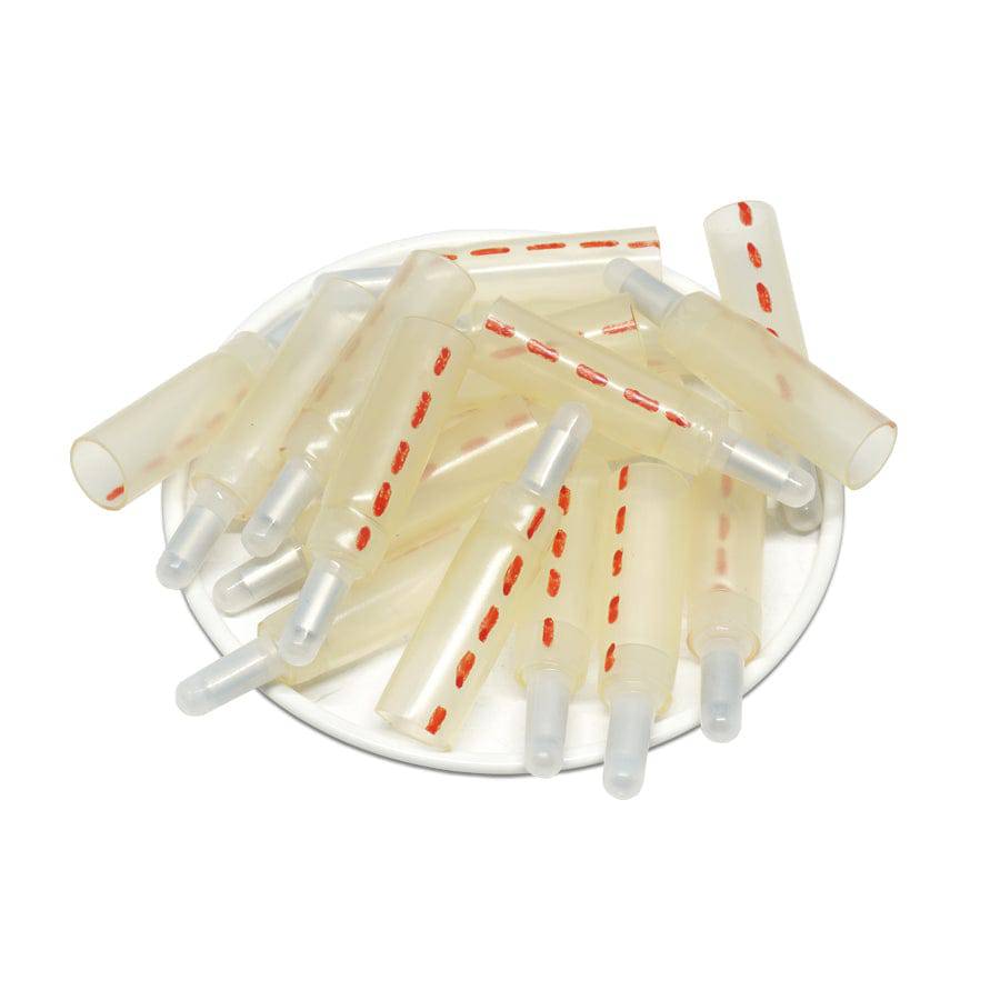 22 a 16 AWG Heat Shrinkable Multi-Conductor Conectores de extremo cerrado, Rojo Dash, Polyolefin, 25 piezas - FDEC1L