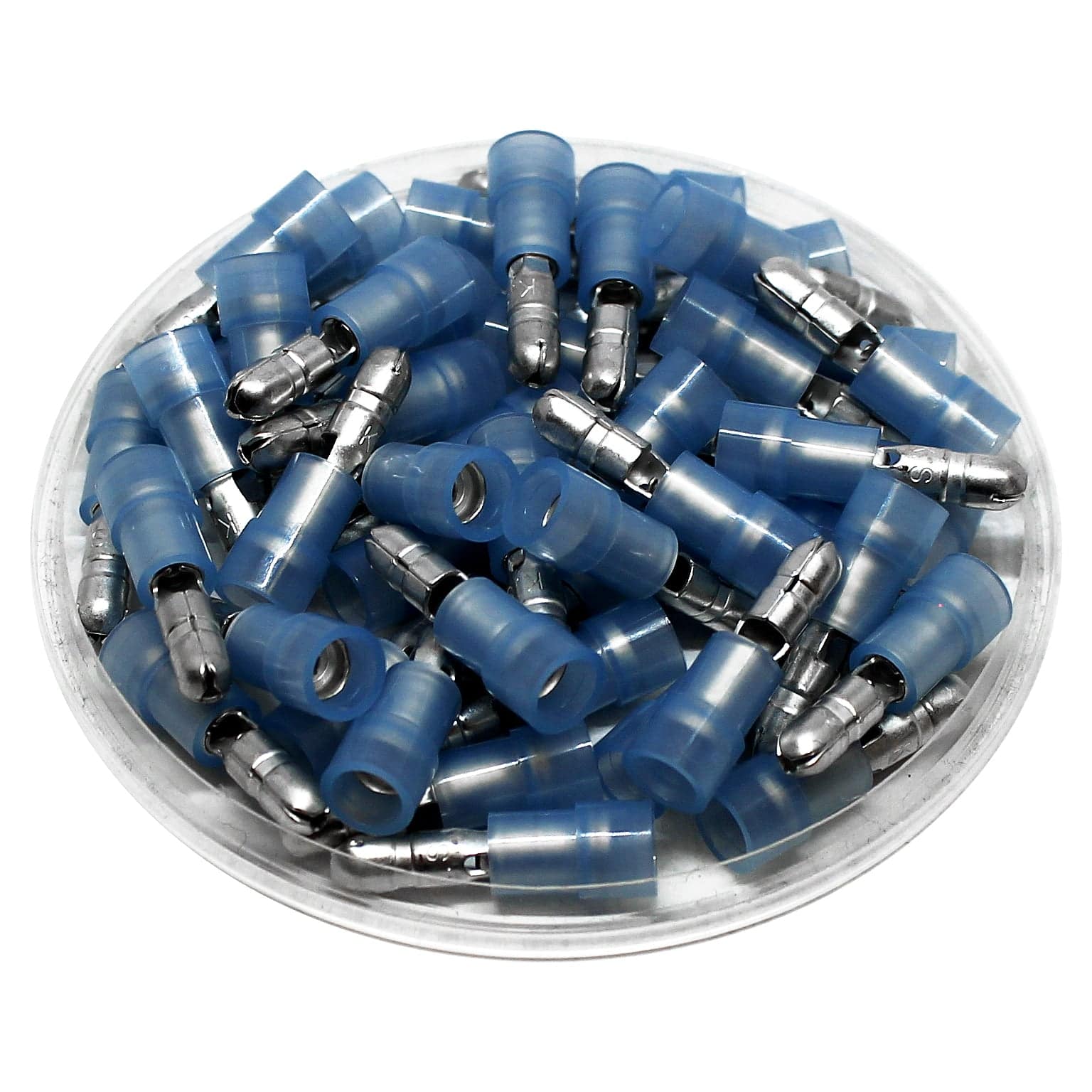 MPNYL2-156 - 16 a 14 AWG Con aislamiento de nailon Conectores tipo bala, Male, 0.156" Width, 100 piezas