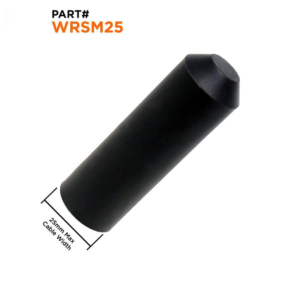 WRSM25 - 1" Heat Shrink End Cap, 3:1 Shrink Ratio, Adhesive Lined, UV Resistant, 1 Piece