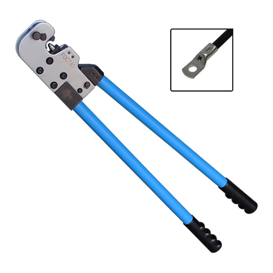 FDCT80 - 8 AWG a 3/0 AWG Battery Cable Lug Herramienta de crimpado, Single Indent, 1 pieza