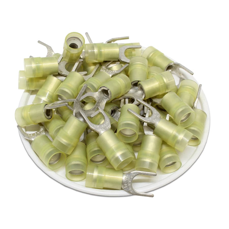 SNYDS5-6 - Con aislamiento de nailon Double Crimp Terminales de horquilla - 12-10 AWG