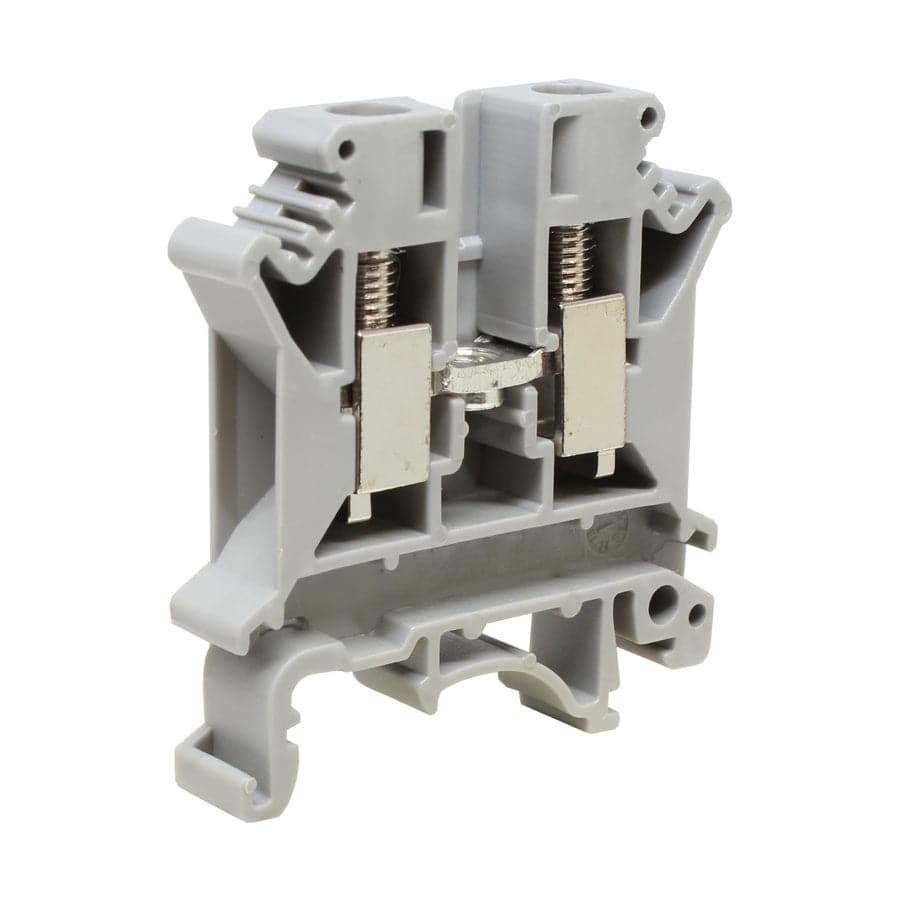 UKJ-6 - 24 a 8 AWG Screw Clamp, Feed-Thru, Terminal Block, 800v, UL Approved, Gris