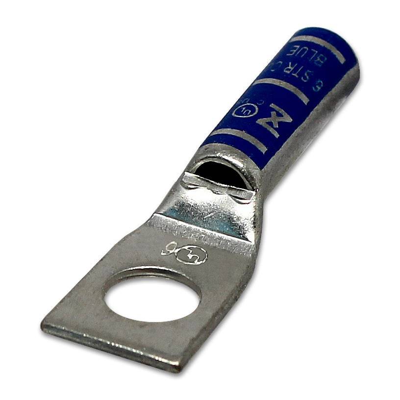 LB638 - 6 AWG Long Compression Lug - 3/8" Stud Size, 1 Piece