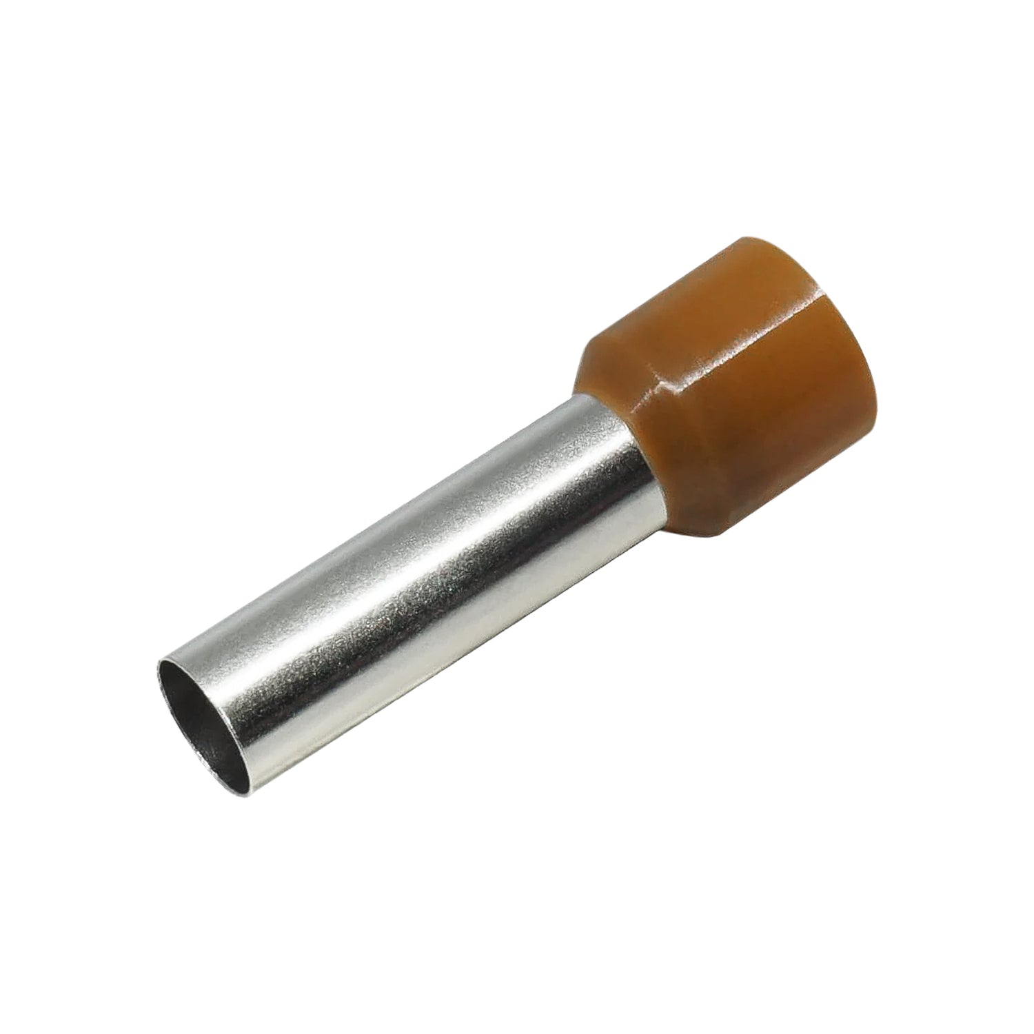 AW250025 - 4 AWG Insulated Punteras, 12mm Pin, Marrón, 100 piezas