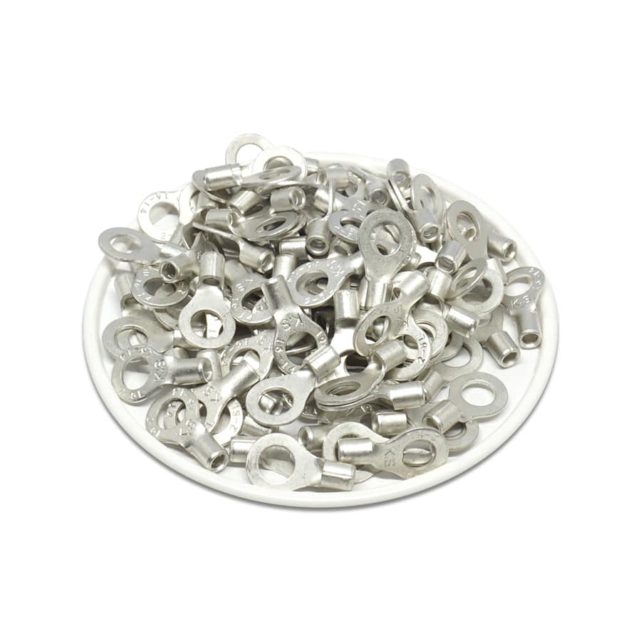 RNBL2-5 - 16 to 14 AWG Non Insulated Ring Terminals, #10 Stud, UL Recognized, 100 Pieces
