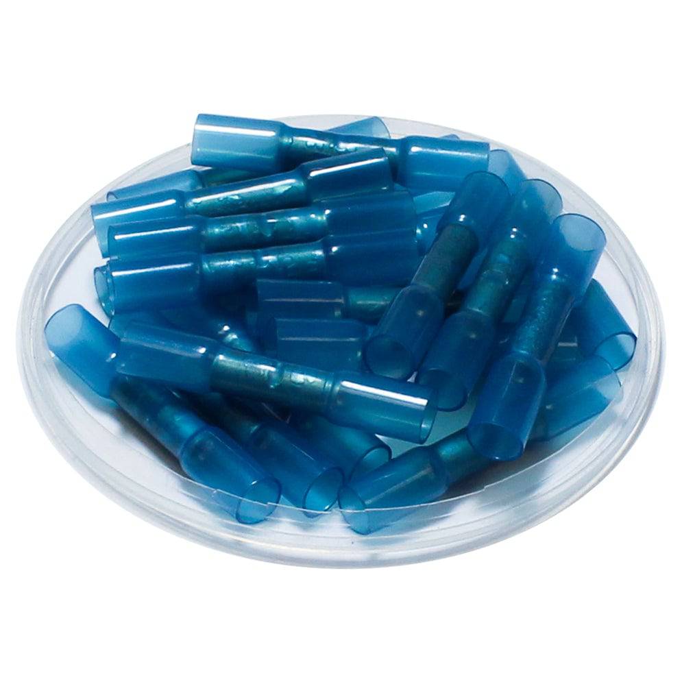 BHT2NY - 16 a 14 AWG De nailon Heat Shrinkable Conectores de empalme a tope, 10 piezas