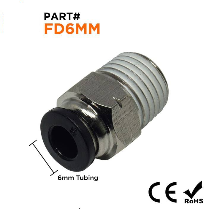 FD6MM - 6mm Valve Fitting para FD100K Pneumatic Press
