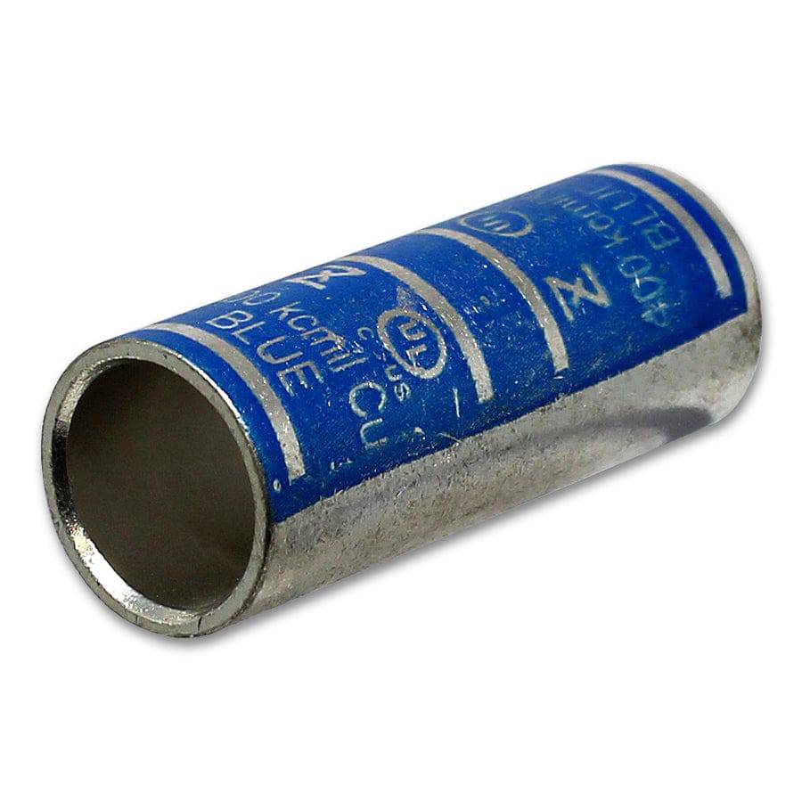 SC400 - 400 MCM De cobre Compression Splice Conectores, Barril corto, Azul, 1 pieza