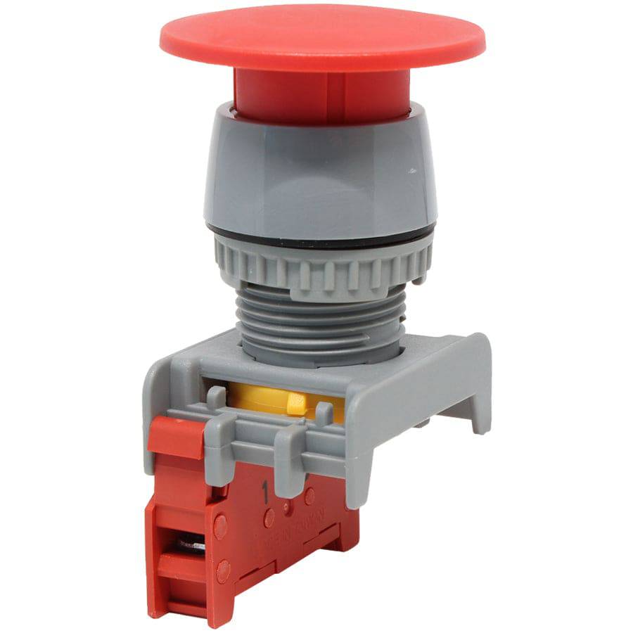 GEB22-1/C-RD - Push Button - 1 Contact (1/C) - 22mm - Red