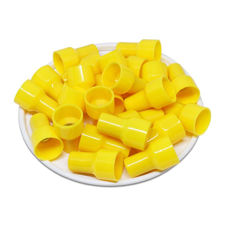 CEF5YL - 12 to 10 AWG Closed End Connectors, Pigtail Connectors, 100 Pieces