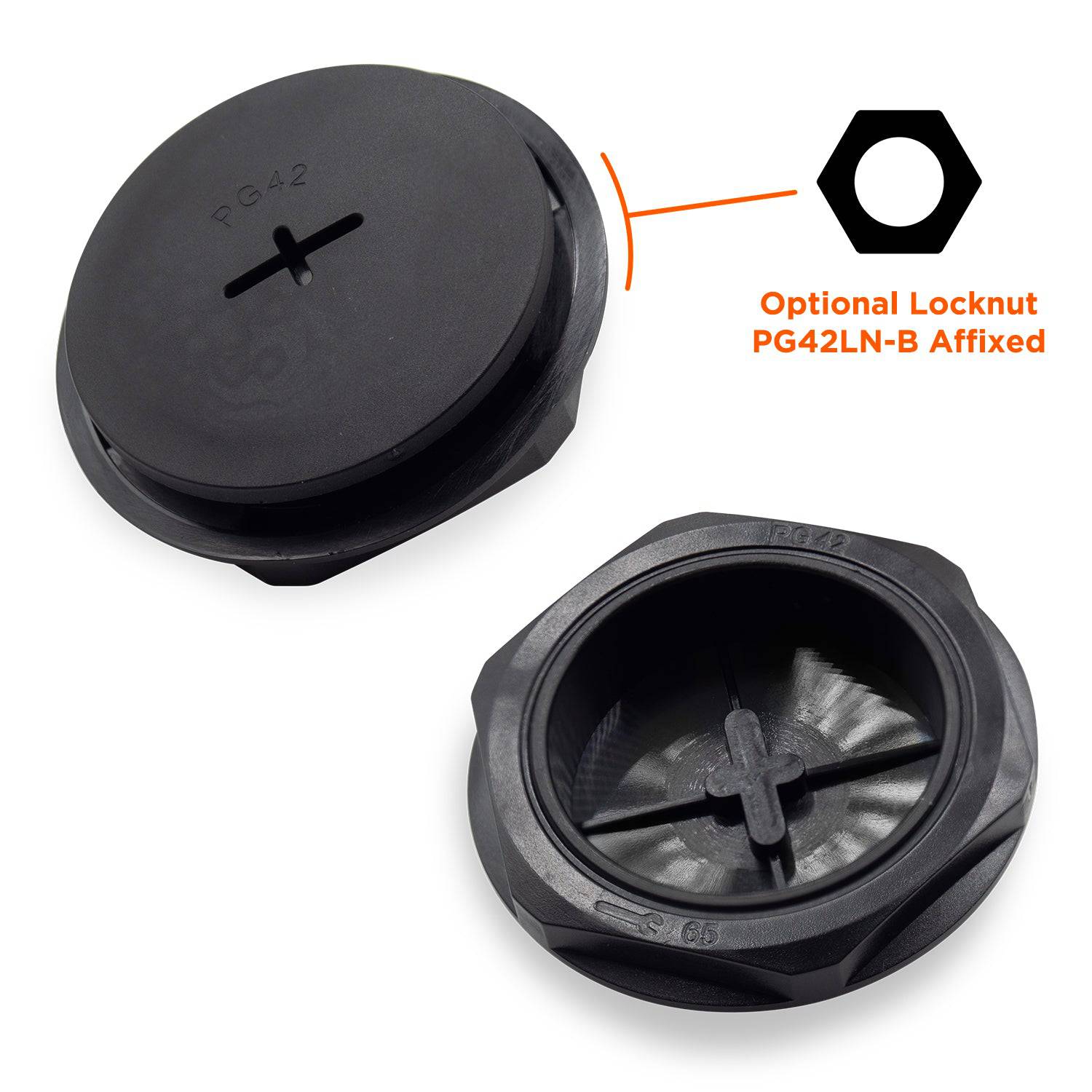 NSP4214B - PG42 De nailon Screw Plug - Negro