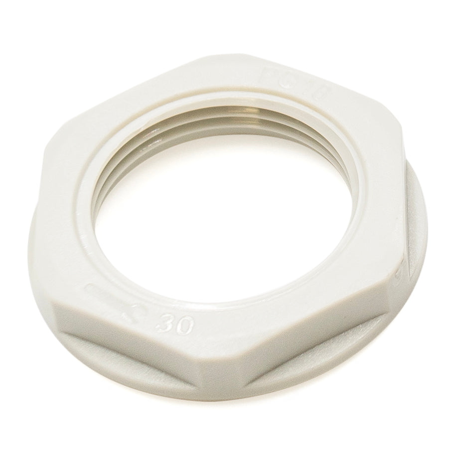 PG16 Thread Nylon Lock Nut for PG Cable Glands, Beige, UL Approved, 1 Piece - PG16BG-LN