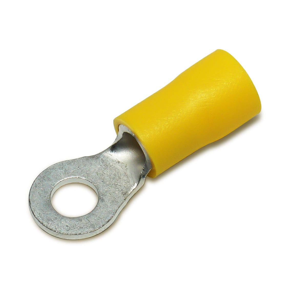 RVB5-47 - 12 to 10 AWG Vinyl PVC Insulated Ring Terminals, #8 Stud, 50 Pieces