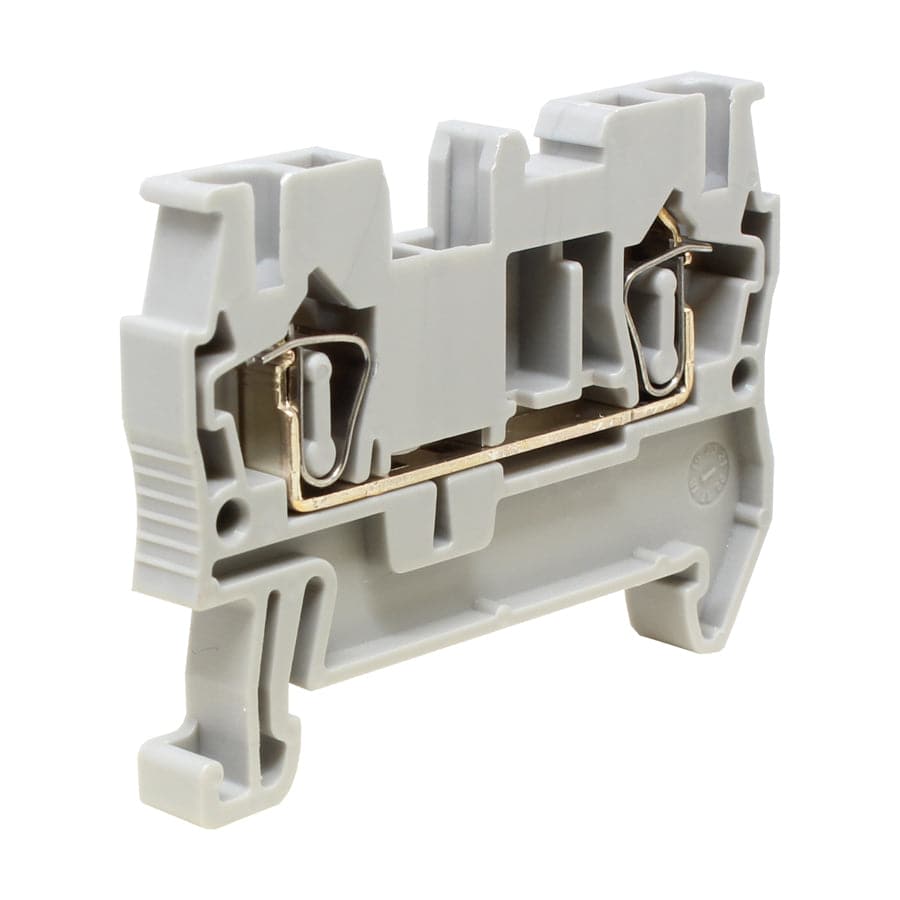 UJ5-2.5 - 24 to 12 AWG, Spring Cage Terminal Block, 800v, UL Approved, Gray