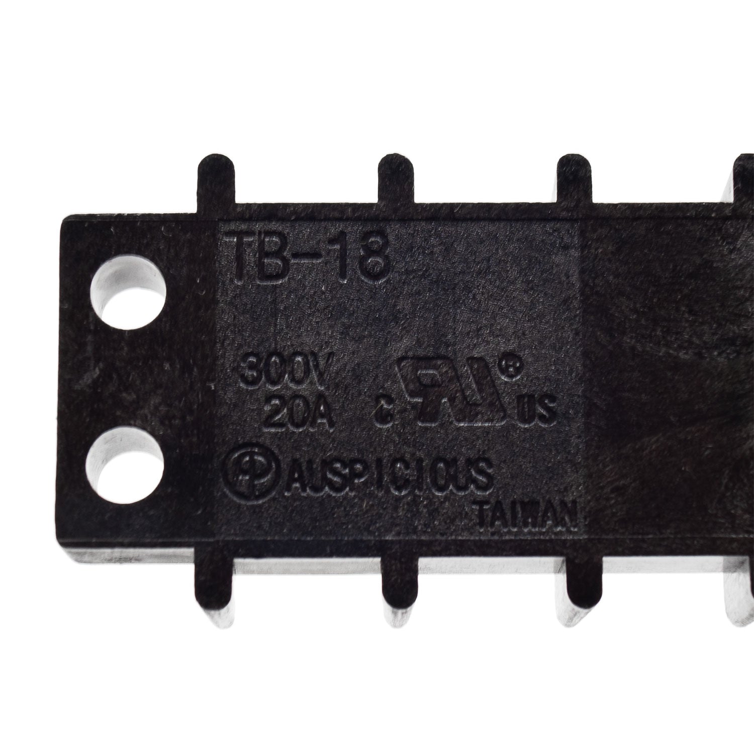 TB18-4P - Barrier Strip Terminal Block, Terminal Strip, 4 Pole, Double Row, 20A, 300V, UL Approved, 1 Piece