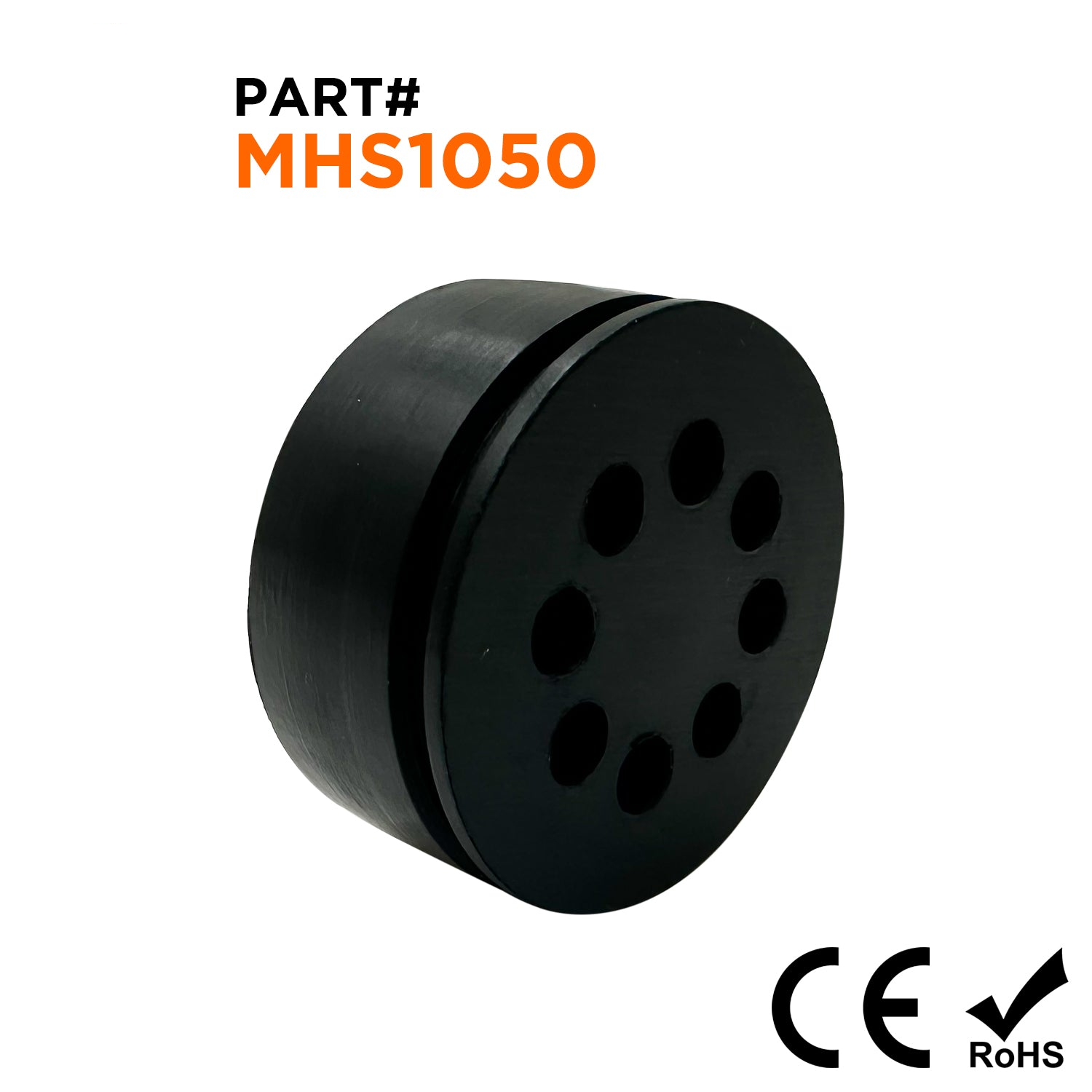 Multiple Hole Cable Gland Seals, Sizes: NPT1-1/2", PG36, M40, 8-Hole x 6mm, IP68 - MHS1050