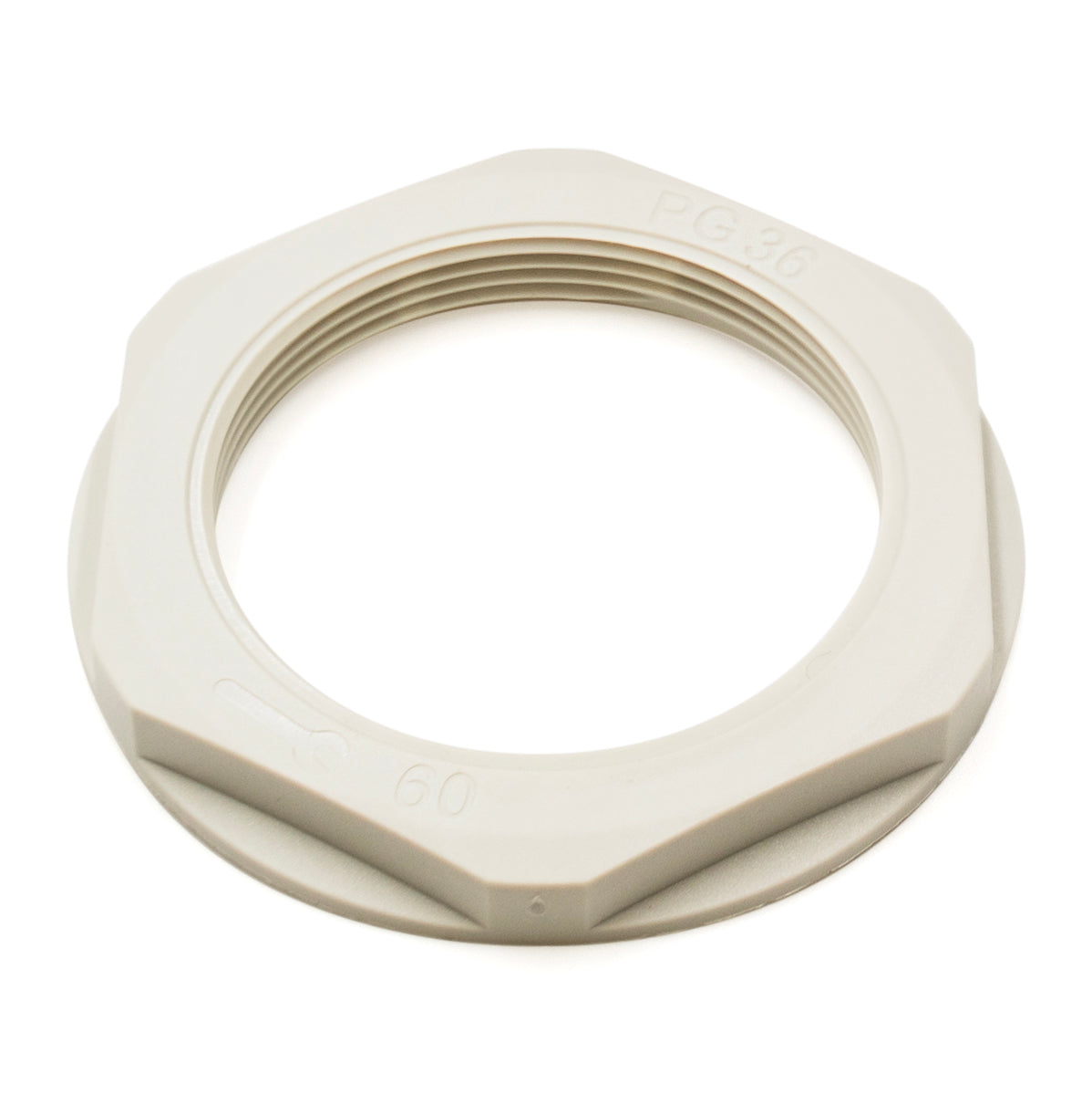 PG36 Thread Nylon Lock Nut for PG Cable Glands, Beige, UL Approved, 1 Piece - PG36BG-LN