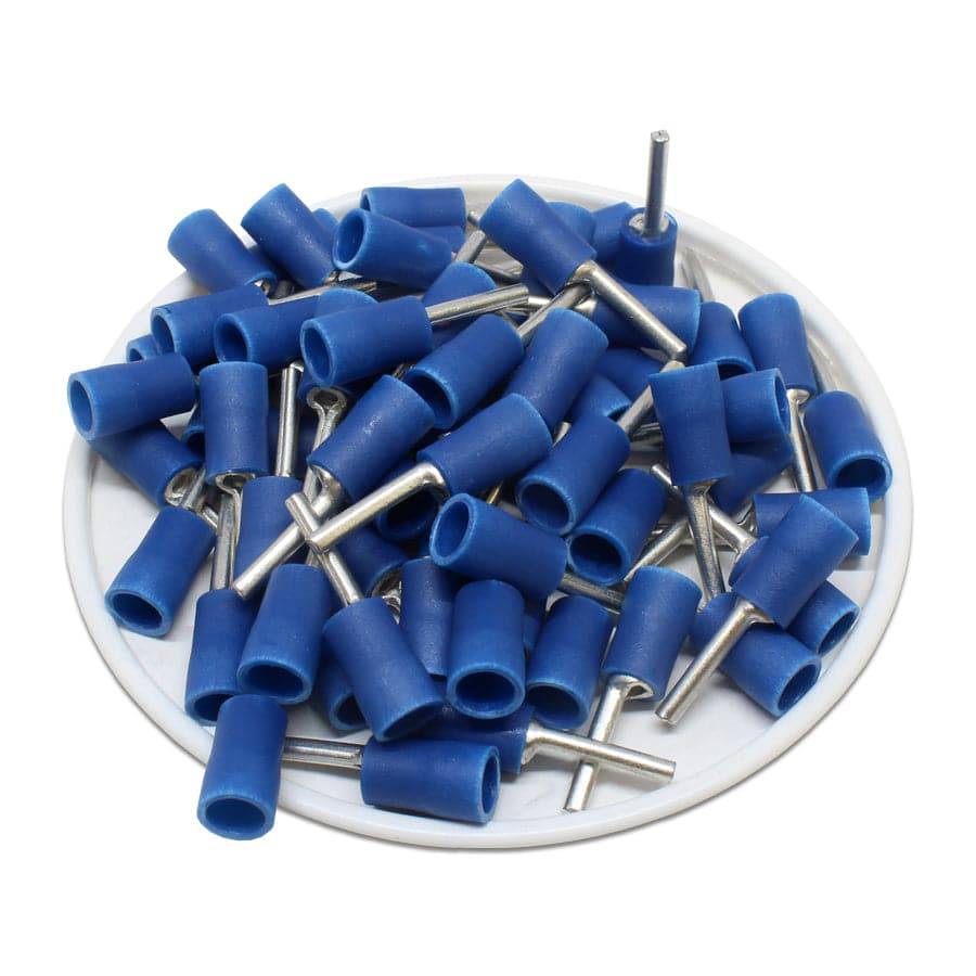 PTV2-12M - 16 a 14 AWG Con aislamiento de vinilo Terminales de pin, 1/2" Pin, 100 piezas