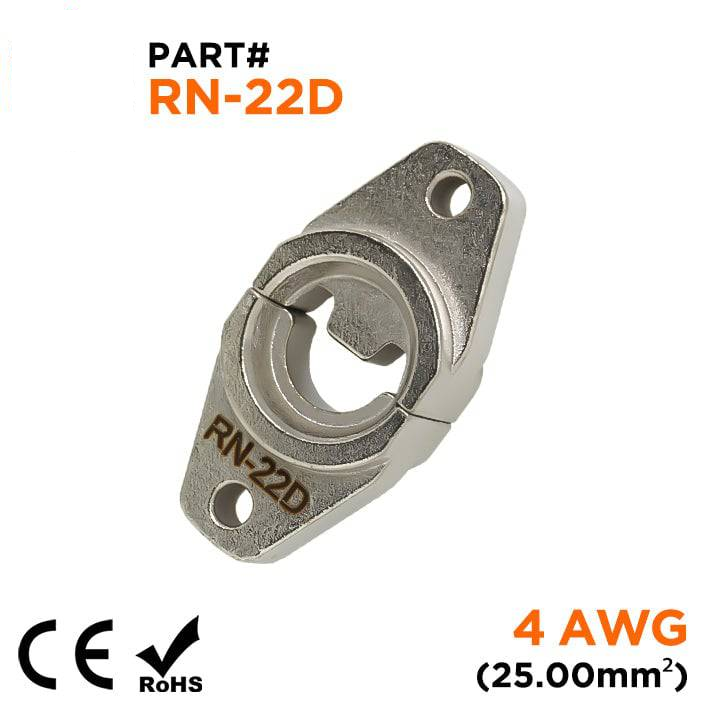 RN-22D - Crimping Die for Compression Cable Lugs - 4 AWG - Single Indent, 1 Piece