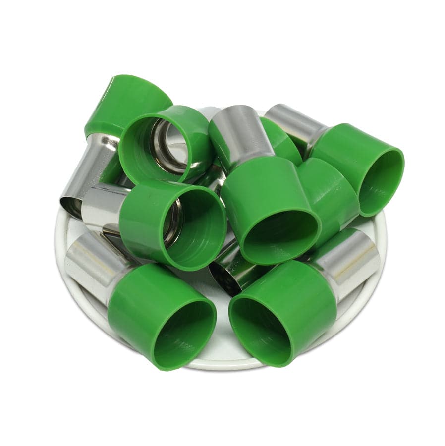 AW560018 - 0 & 1/0 AWG Single Insulated Punteras, 18mm Pin, Olive Verde, 25 piezas