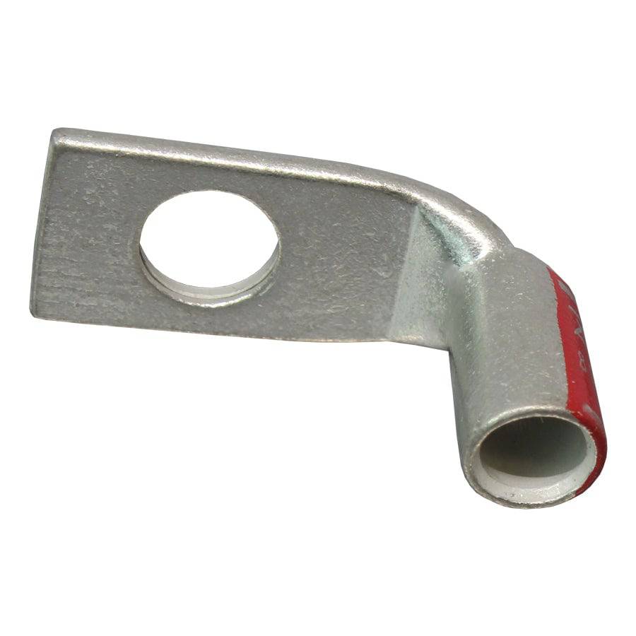 SBF814 - 90 Degree Barril corto Terminal de compresión - 8 AWG - 1/4" Orificio, 1 pieza