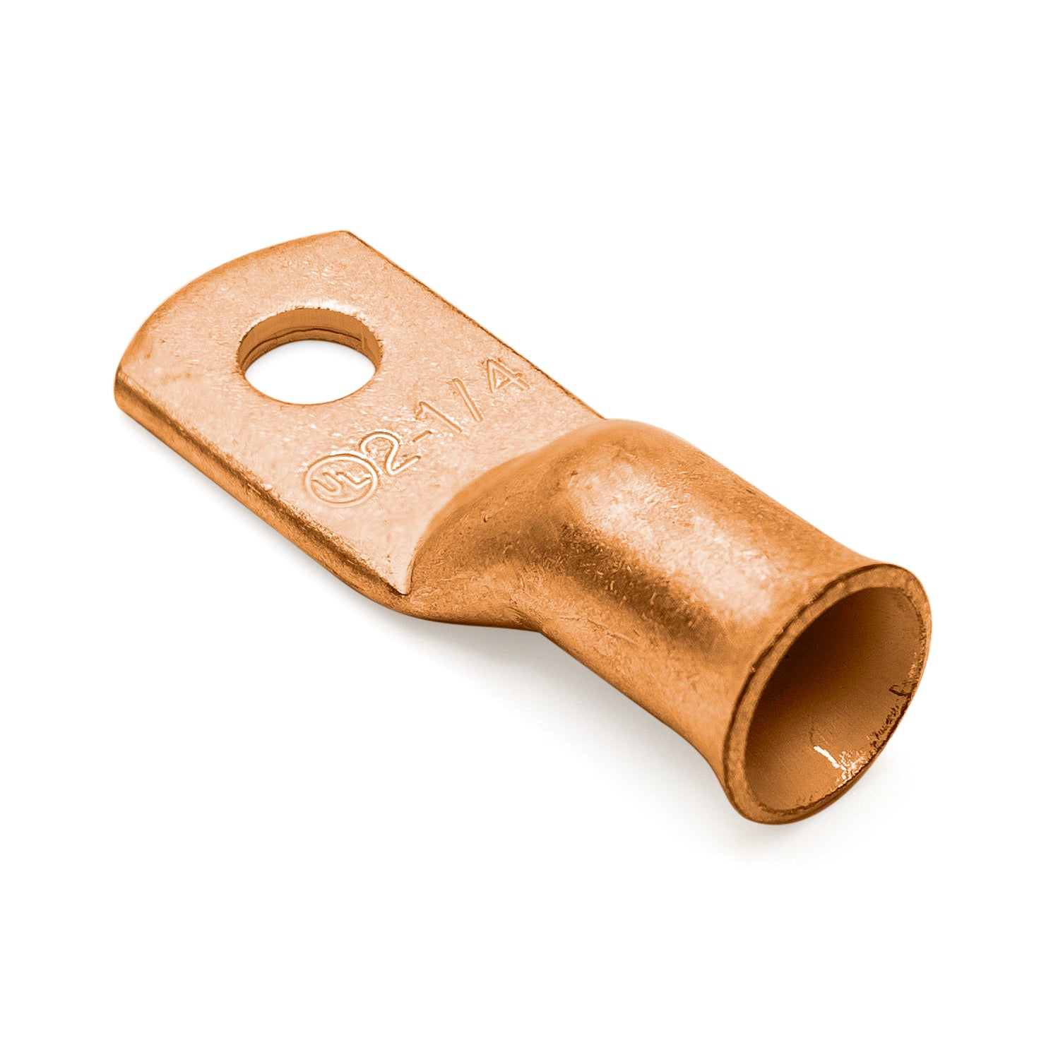 BCL214 - 2 AWG De cobre Battery Cable Lugs, Terminal Lugs, 1/4" Orificio, 1 pieza