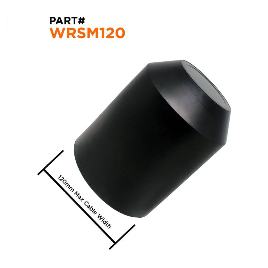 WRSM120 - 4-3/4" Termorretráctiles End Cap, 3:1 Relación de contracción, Adhesive Lined, UV Resistant, 1 pieza