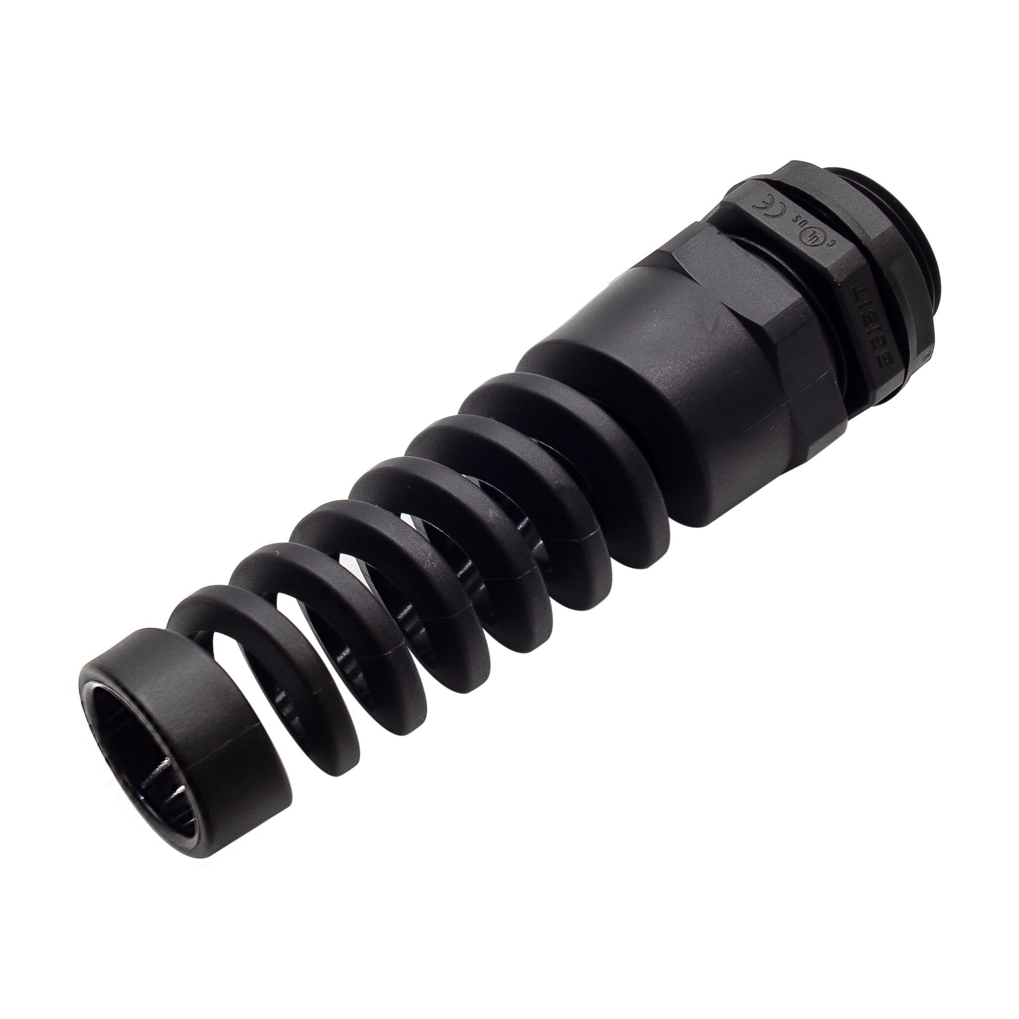 N3418SRB - 3/4" NPT Rosca De nailon Flexible Prensaestopas, Negro, Rango: 1/2" a 11/16", UL Listed, IP68, IP69K - 1 pieza