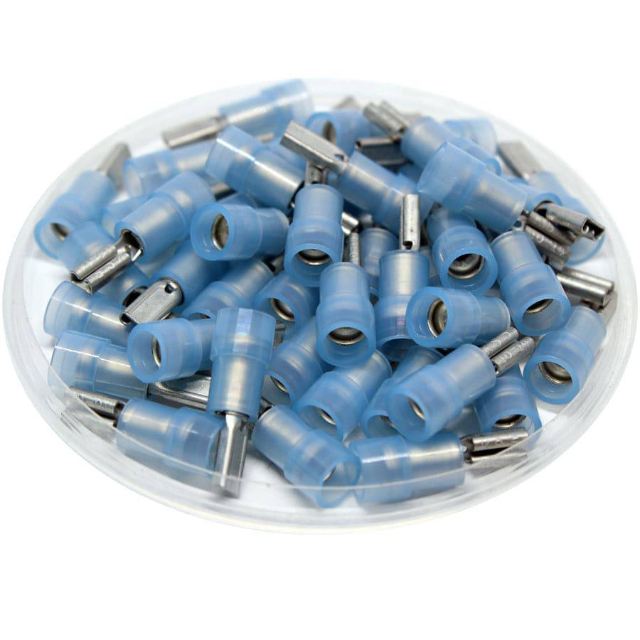 FDNYD2-110(5) - 16 to 14 AWG Nylon Insulated Quick Disconnects, Female, Double Crimp, UL Recognized, 100 Pieces