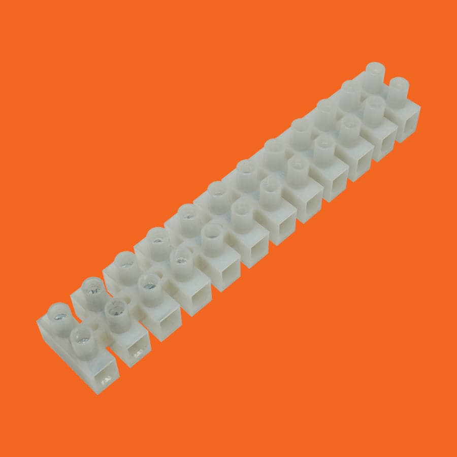 14 to 10 AWG Barrier Strip - 300v, 50A, 12 Poles, 11.5mm Pitch #GT1450B-12