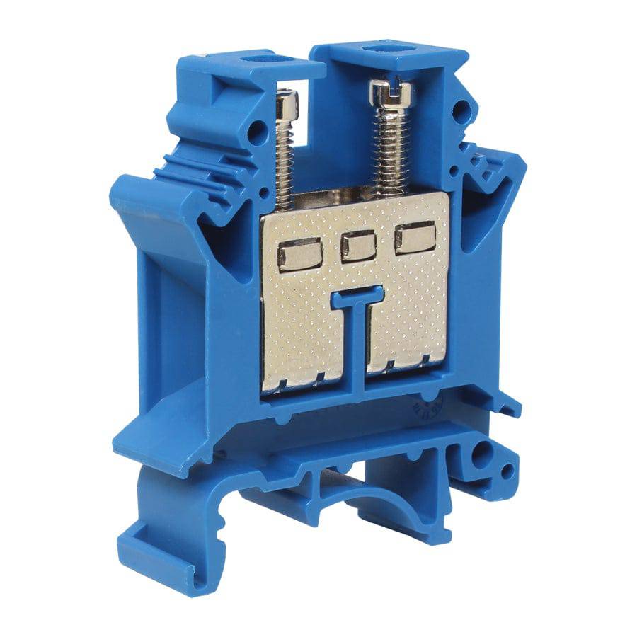 UKJ-16(BU) - 14 a 4 AWG Screw Clamp, Feed-Thru, Terminal Block, 800v, UL Approved, Azul
